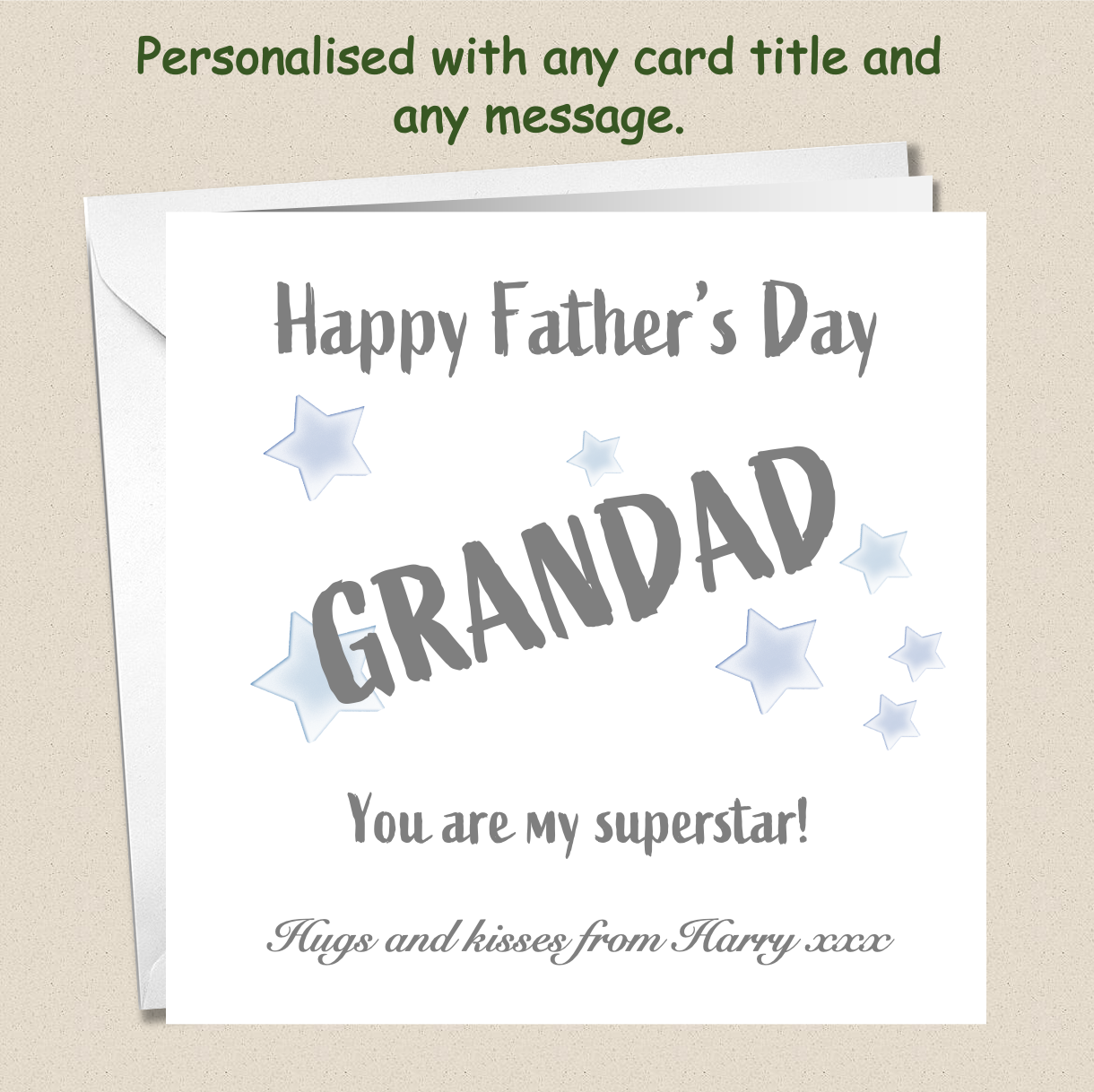 Personalised Father's Day Superstar Daddy Card