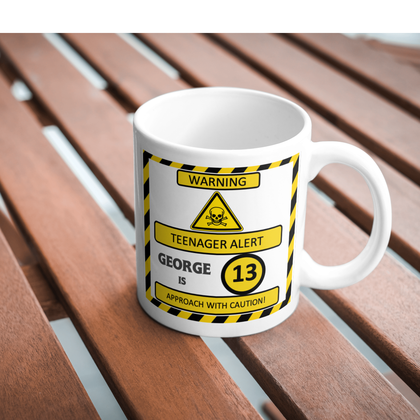 Personalised Teenager Alert Birthday Mug & Card Gift Set – Custom Name & Age
