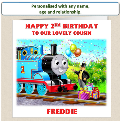 Personalised Thomas the Tank Engine Birthday Card - TTT2