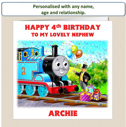 Personalised Thomas the Tank Engine Birthday Card - TTT2