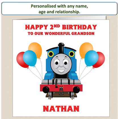 Personalised Thomas the Tank Engine Birthday Card - TTT3