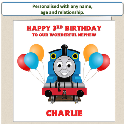 Personalised Thomas the Tank Engine Birthday Card - TTT3