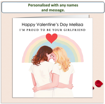 Personalised I Love Being Your Partner LGBTQ+ Valentine Card