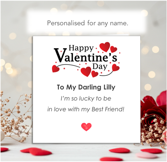 Personalised In Love With My Best Friend Valentine Card