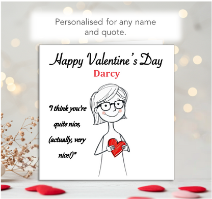 Personalised 'Mollie and Doodle' Valentine Card - actually very nice