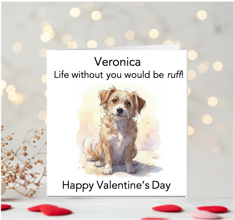 Personalised Valentine’s Card – “Life Without You Would Be Ruff!”