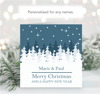 Personalised Christmas Xmas card with any family name, club, work or business - GEN8
