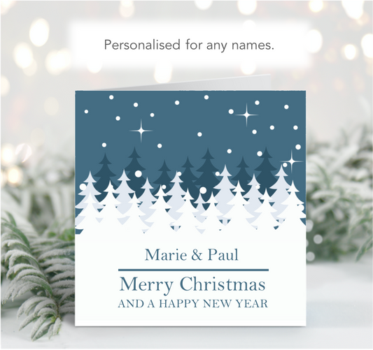 Personalised Christmas Xmas card with any family name, club, work or business - GEN8