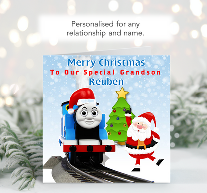 Personalised Thomas The Tank Engine Christmas Card