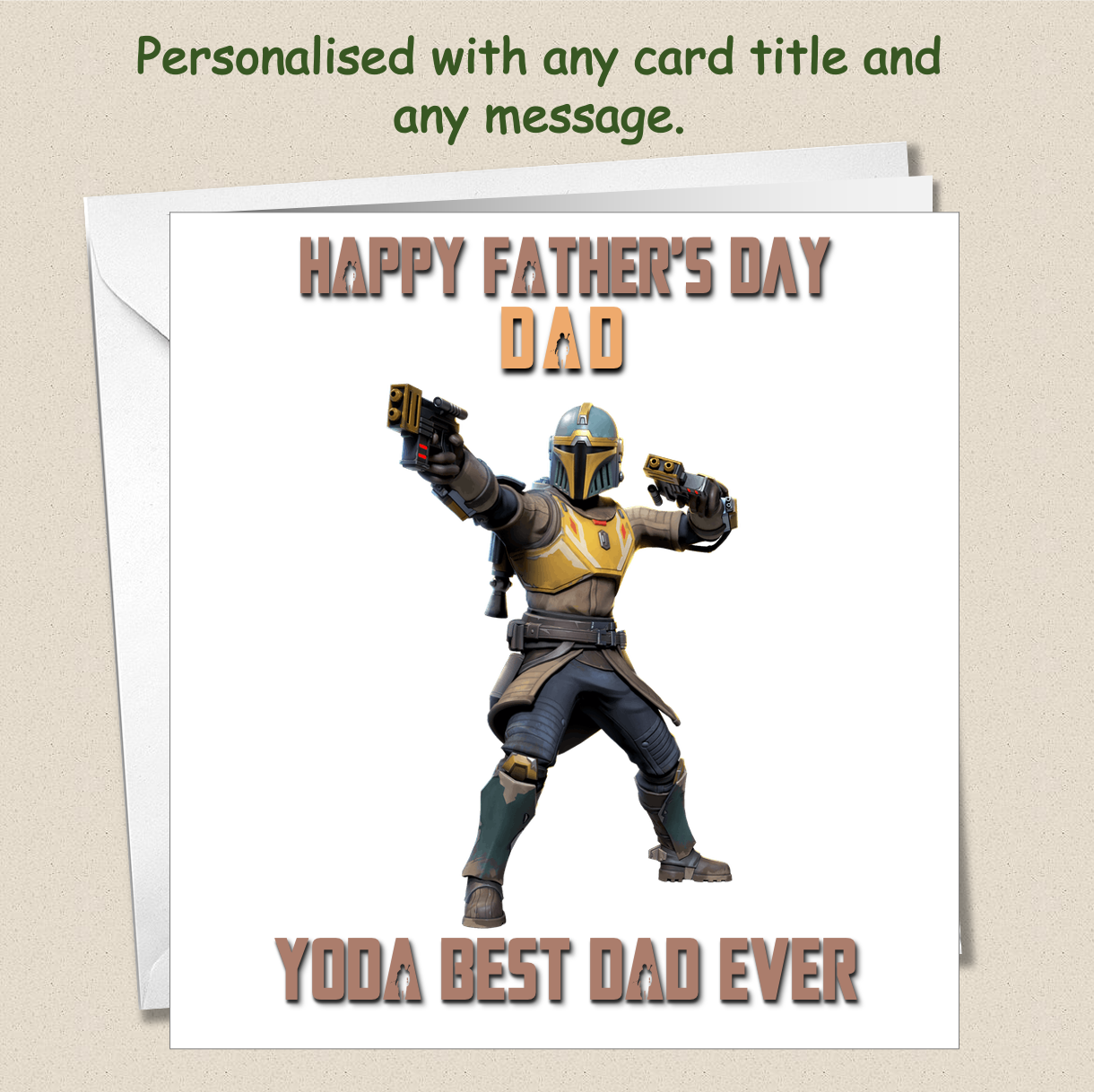 Personalised Mandalorian Father's Day Card - Yoda Best