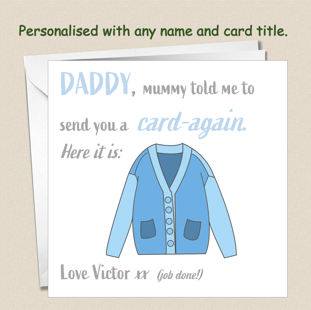 Personalised Father's Day Card - Card-again