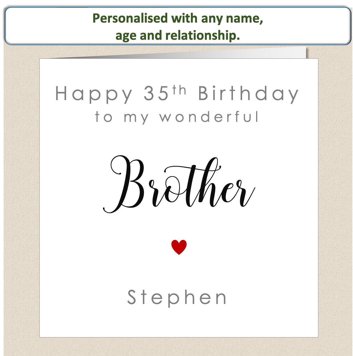 Personalised Male Birthday Card - Relationship - For Him