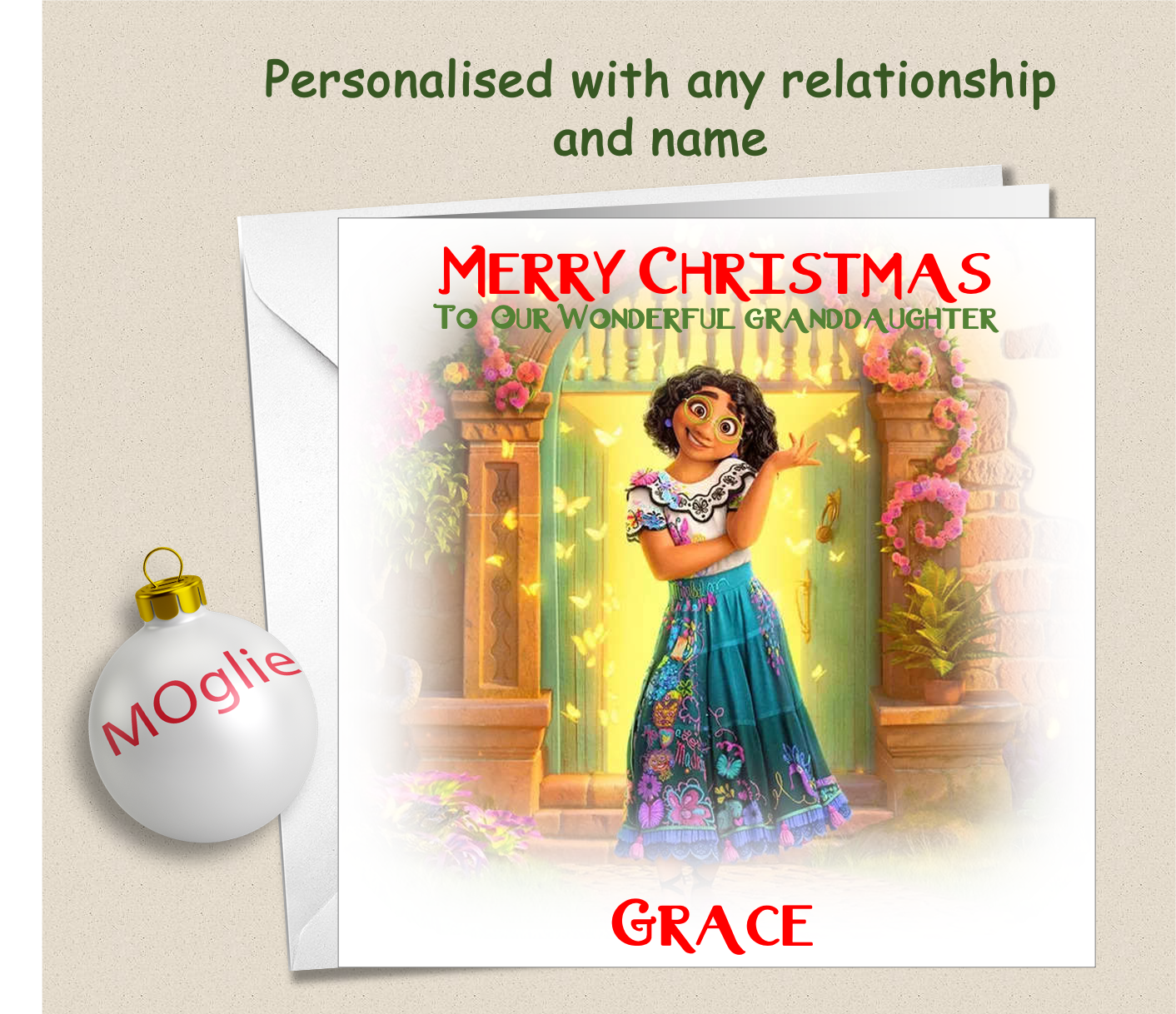 Personalised Encanto Mirabel Christmas Card - ENC3