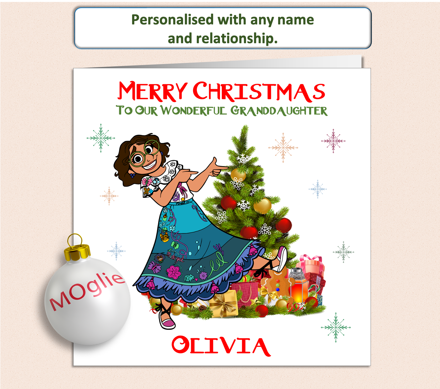 Personalised Encanto Mirabel Christmas Card - ENC4