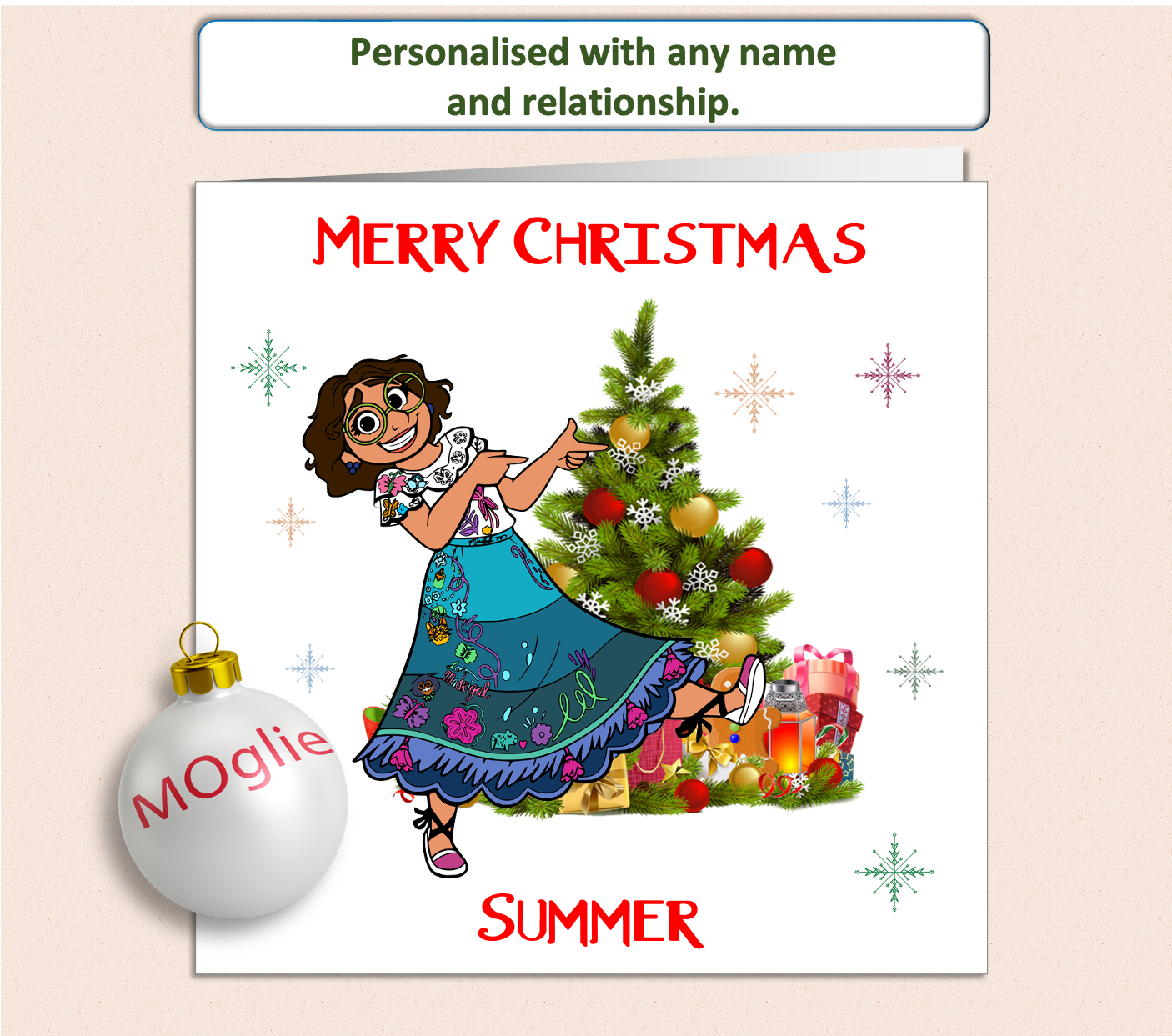 Personalised Encanto Mirabel Christmas Card - ENC4