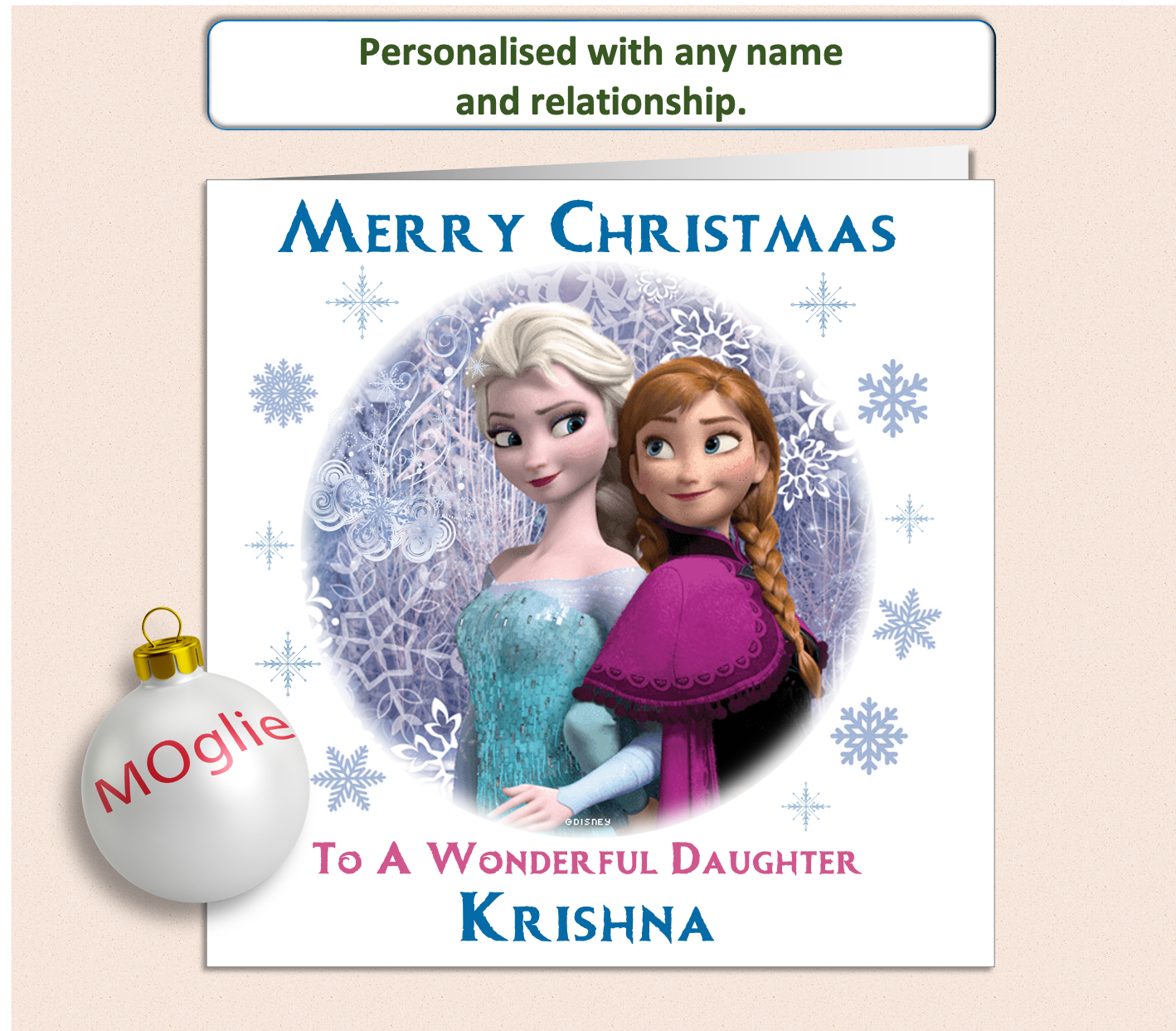 Disney's Frozen Elsa and Anna characters in a winter scene