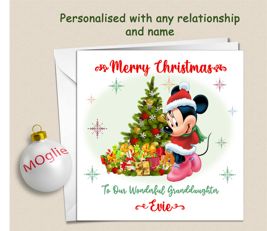 Personalised Minnie Mouse Christmas Card