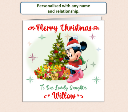 Personalised Minnie Mouse Christmas Card