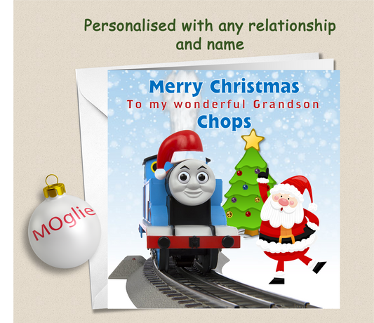 Personalised Thomas The Tank Engine Christmas Card