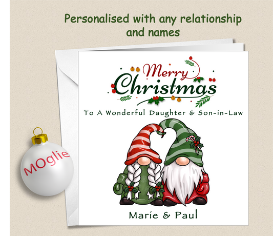 Personalised Christmas Card Couple Both of You - GONK1