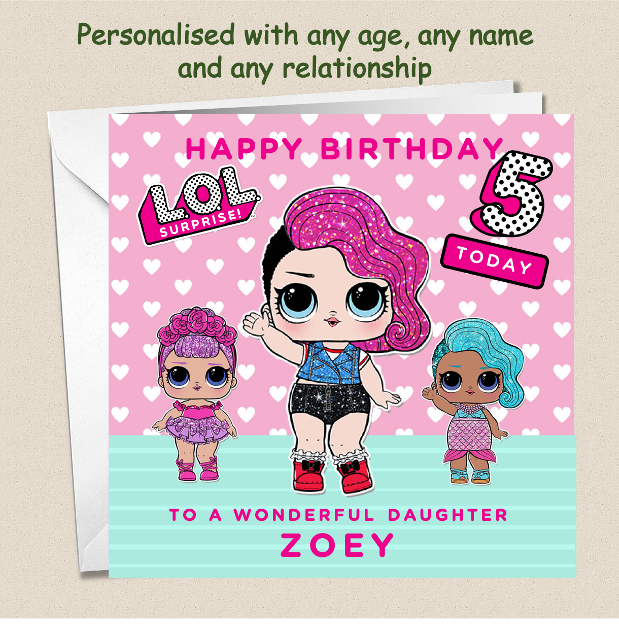 Personalised LOL Surprise Birthday Card