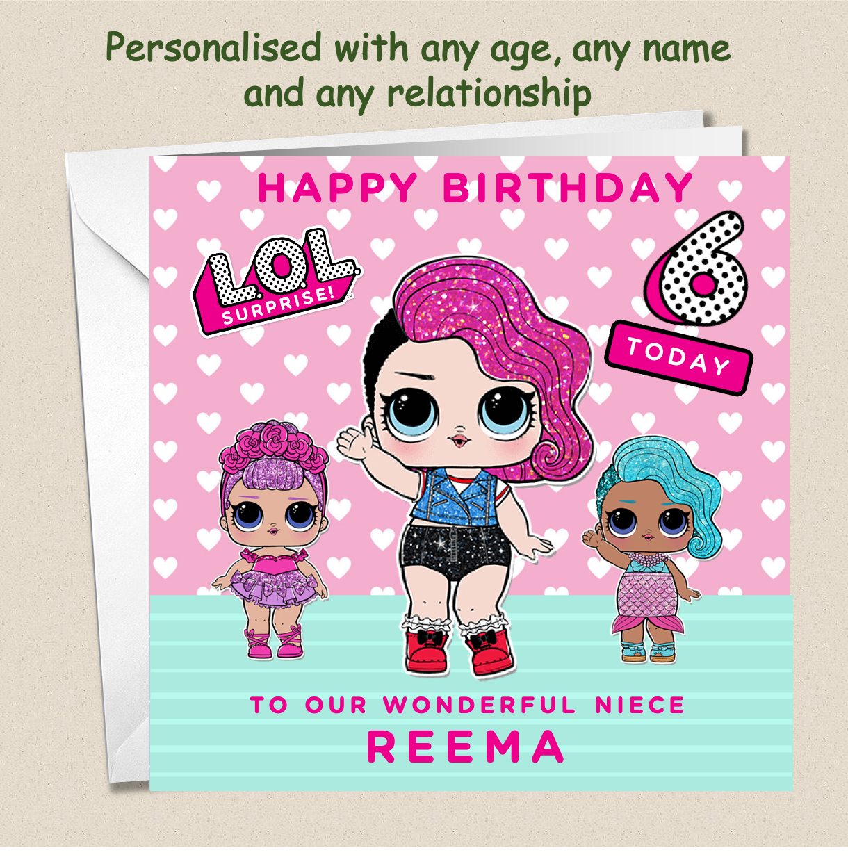Personalised LOL Surprise Birthday Card