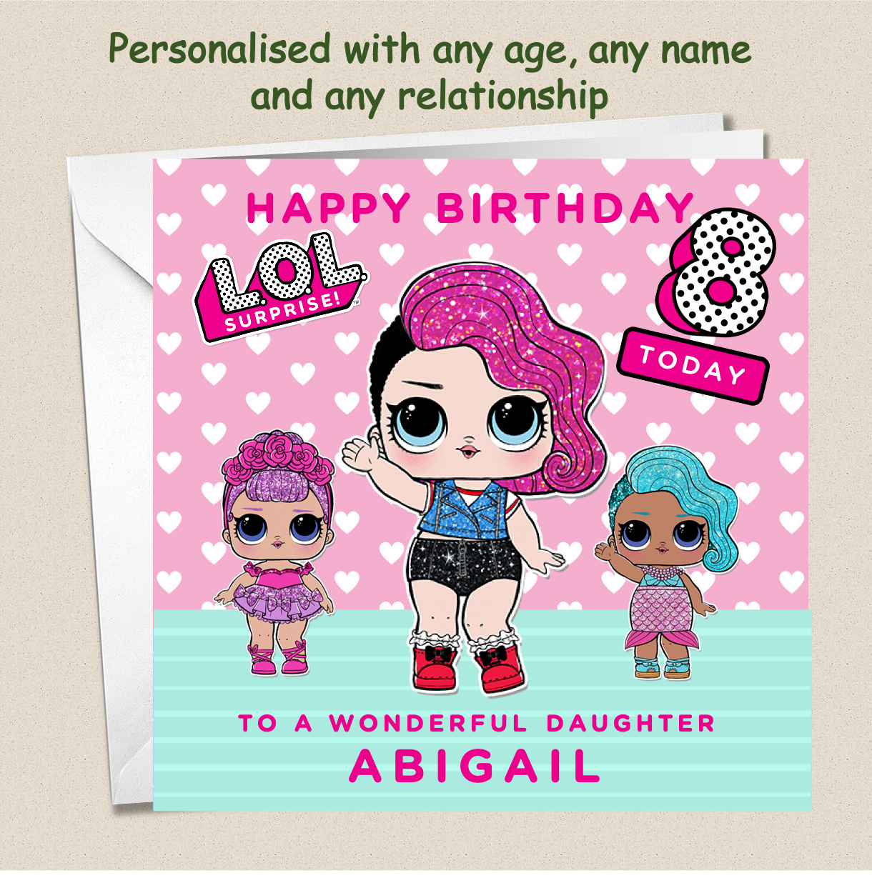 Personalised LOL Surprise Birthday Card