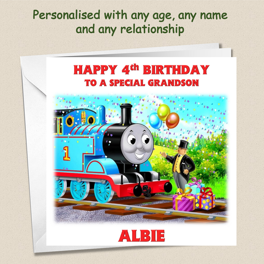 Personalised Thomas the Tank Engine Birthday Card - TTT2